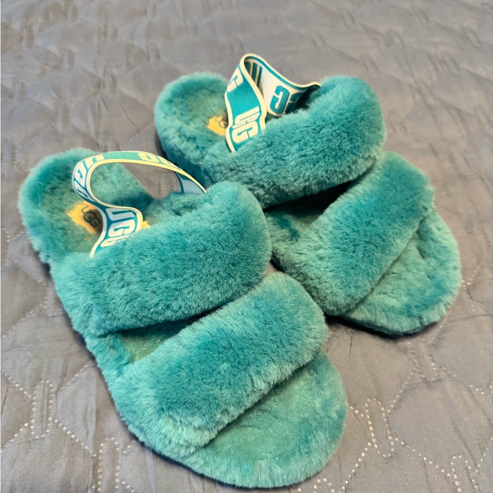 UGG Plush Aqua Slides
